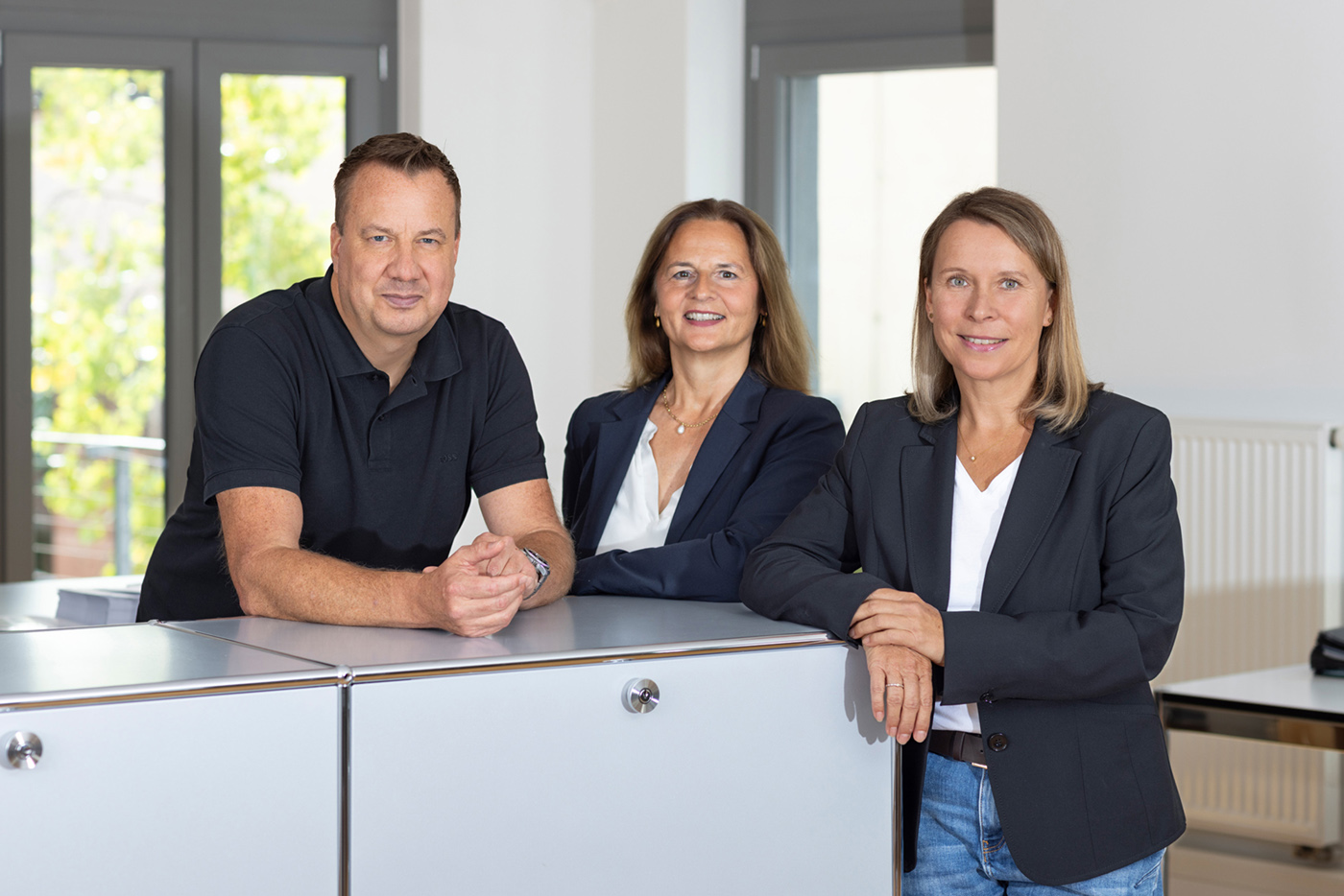The DOSCH DESIGN team, from left: Sebastian Dosch, Gisela Reger, Bettina Dosch