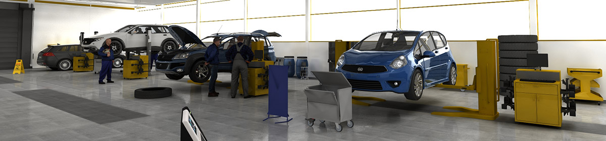 DOSCH 3D 3D-Scenes - Car Service 03 - Plus