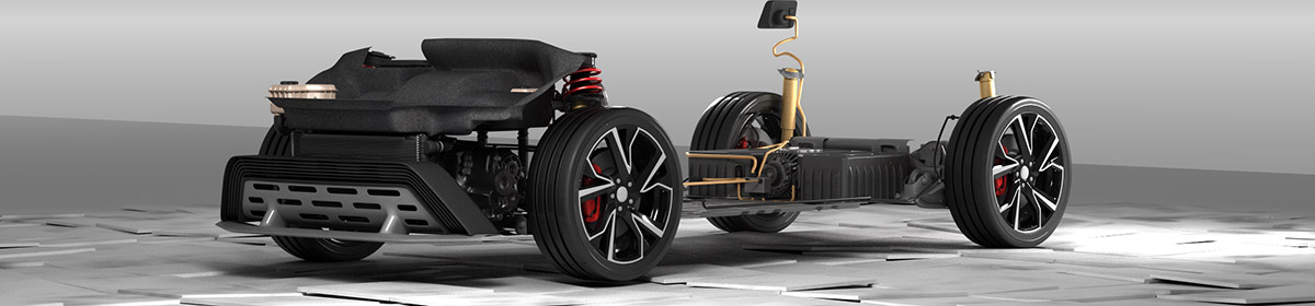 DOSCH 3D Car Details - Compact Electric Car