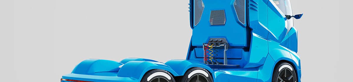 DOSCH 3D Futuristic Truck Details - Hydrogen