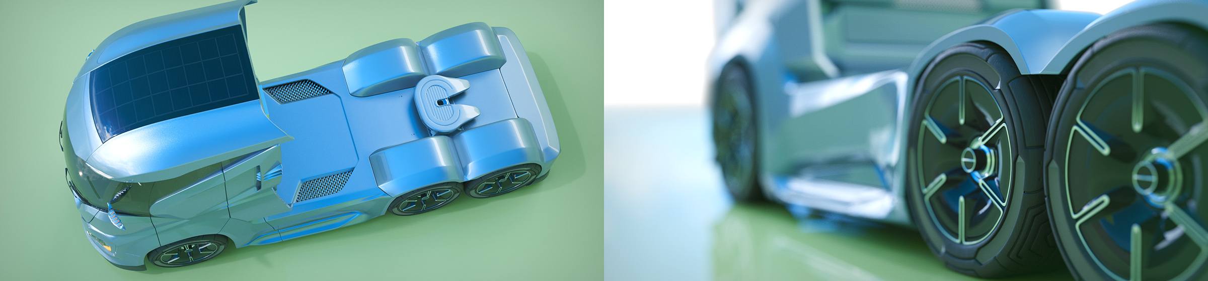 DOSCH 3D Futuristic Truck Details - Electric