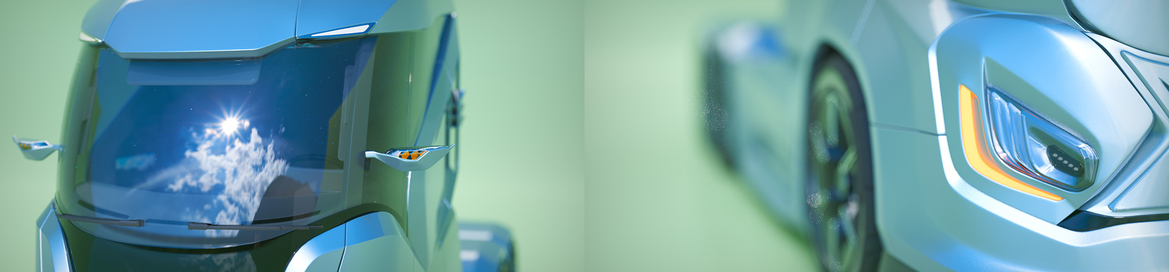 DOSCH 3D Futuristic Truck Details - Electric