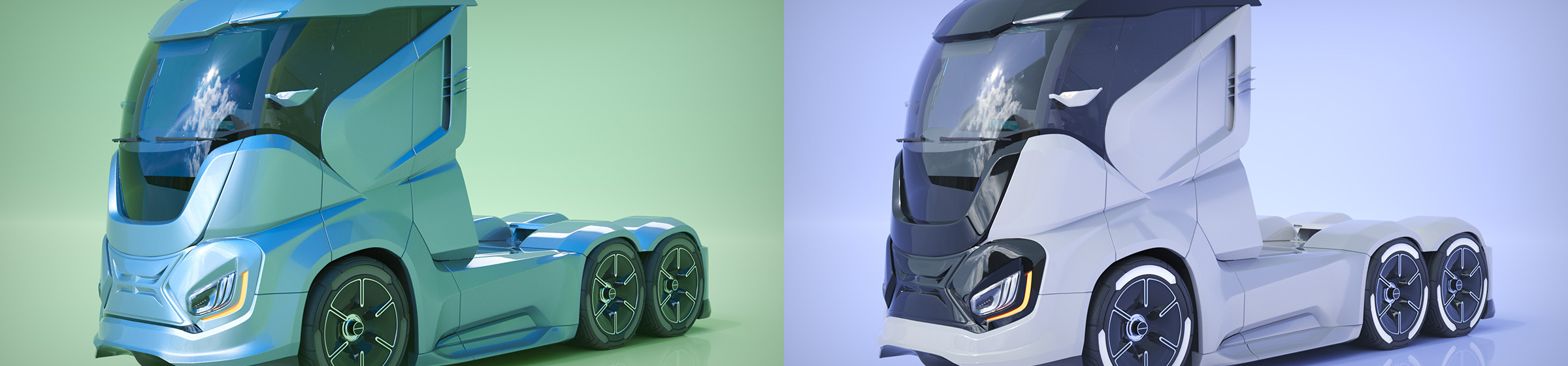 DOSCH 3D Futuristic Truck Details - Electric