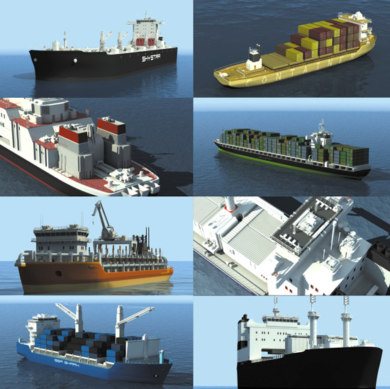 Dosch Design Dosch 3d Freight Ships