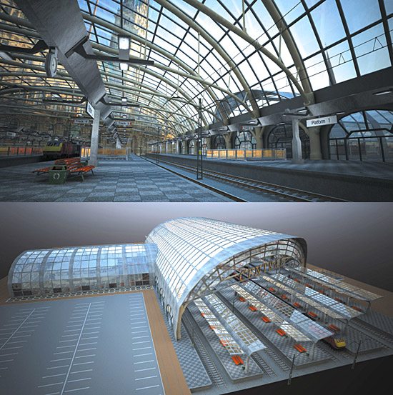 Dosch Design Dosch 3d Train Station