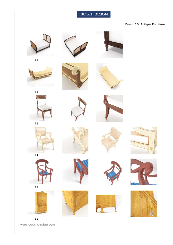 DESIGN　3D:　DOSCH　Furniture　D3DANF-　DOSCH　Antique