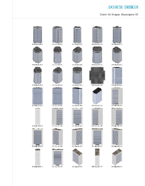 DOSCH DESIGN - DOSCH 2D Viz-Images: Skyscrapers V2