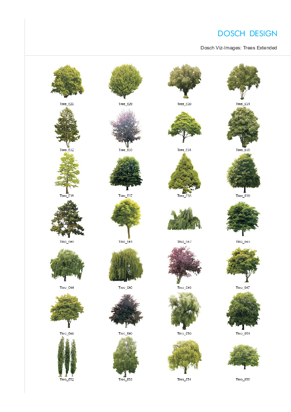 DOSCH DESIGN - DOSCH 2D Viz-Images: Trees Extended